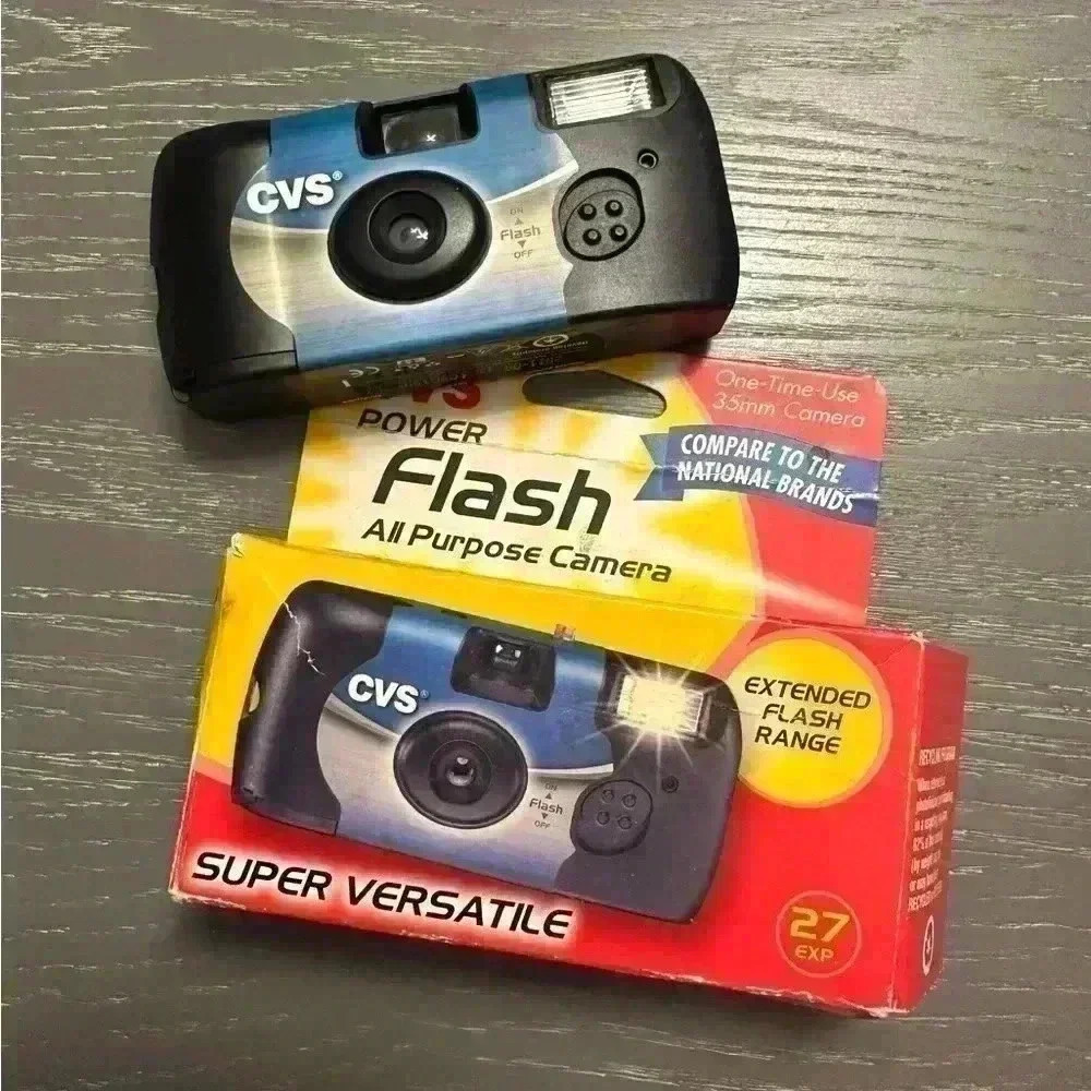 CVS Power Flash All Purpose 35mm One Time Use Camera Extended Flash Range‎